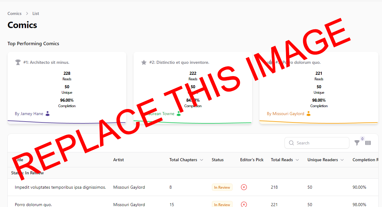 Comment Reports List
